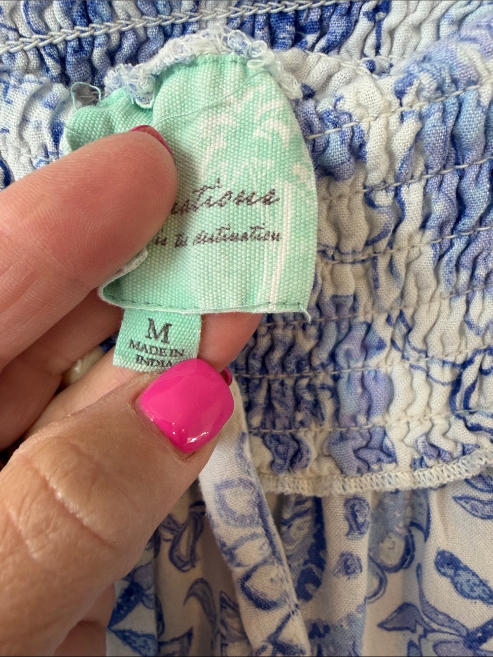 True Destinations- Bundle Light Blue Tank with Blue Paisley Wide Leg Pants - Picture 7 of 10